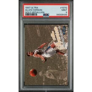 1997 Fleer Ultra Gold Medallion #107G Allen Iverson PSA 9 Philadelphia 76ers